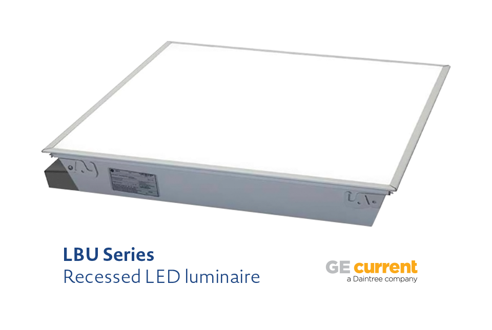 GE Current Antimicrobial LBU Series Recessed LED Luminaire
