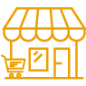 Icon of a shop front, representing Retail