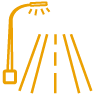 Icon of a road and streetlight, representing Utility and DOT